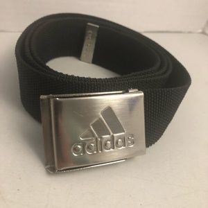 adidas Men’s Golf Web Belt Black Silver Size XL Adjustable
